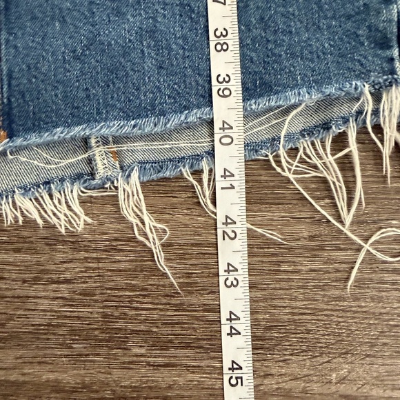 Reformation Blue Denim Maxi Skirt with Slit - Picture 5 of 9